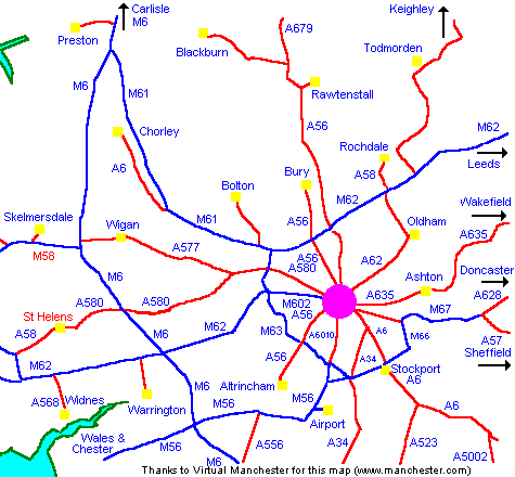 Map of the North West